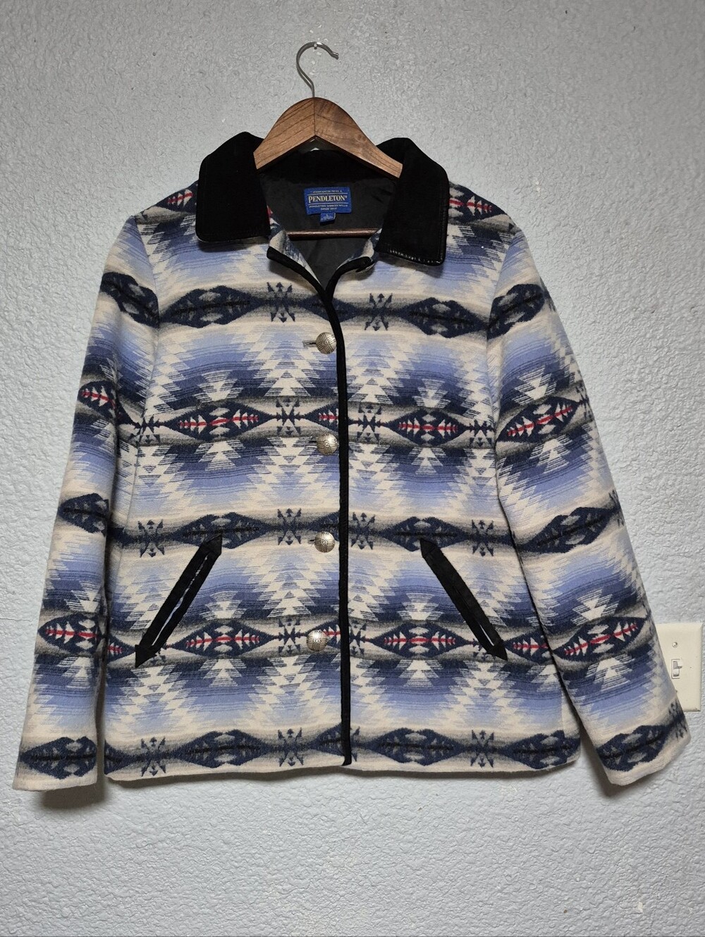 Pendleton Aztec Southwestern Wool Blanket Coat